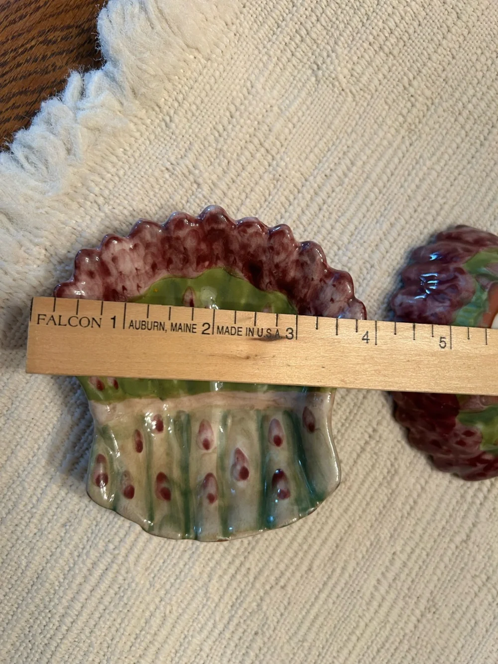 StyleEyes Asparagus Green&Purple Ceramic Decor 2Mini Dipping Bowls by Baum Bros.